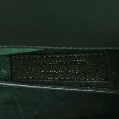 Saint Laurent Calfskin Medium Monogram Sunset Dark Green 7 of 9