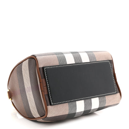 Burberry E-canvas Check Mini Bowling Bag Dark Birch Brown 4 of 9