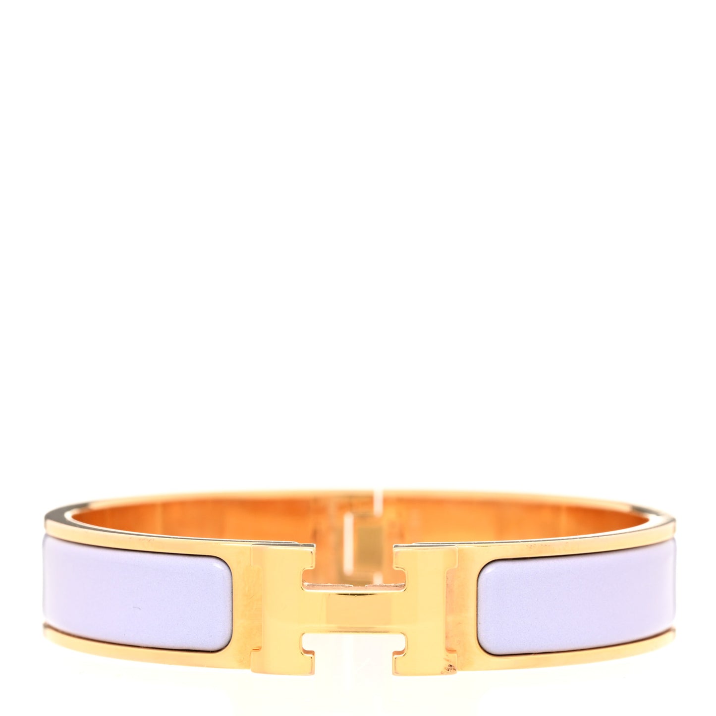 Enamel Narrow Clic Clac H Bracelet GM Parme
