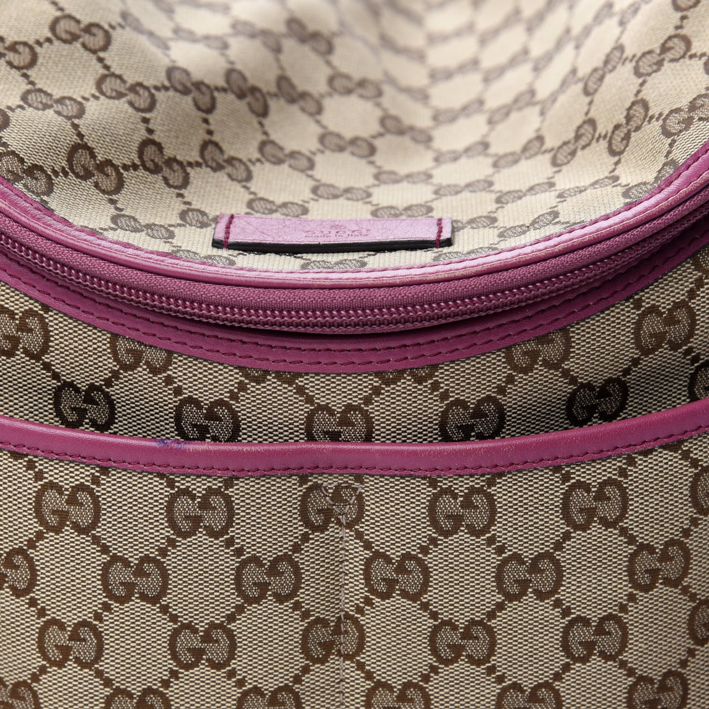 Monogram Margaux Calfskin Large Diaper Bag Beige Ebony Peonia Flower