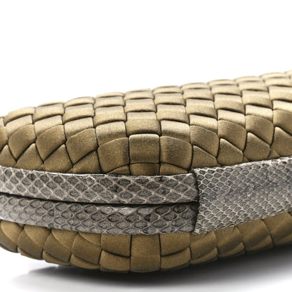 Bottega Veneta Satin Intreccio Impero Ayers Stretch Knot Clutch Light Brown 9 of 10