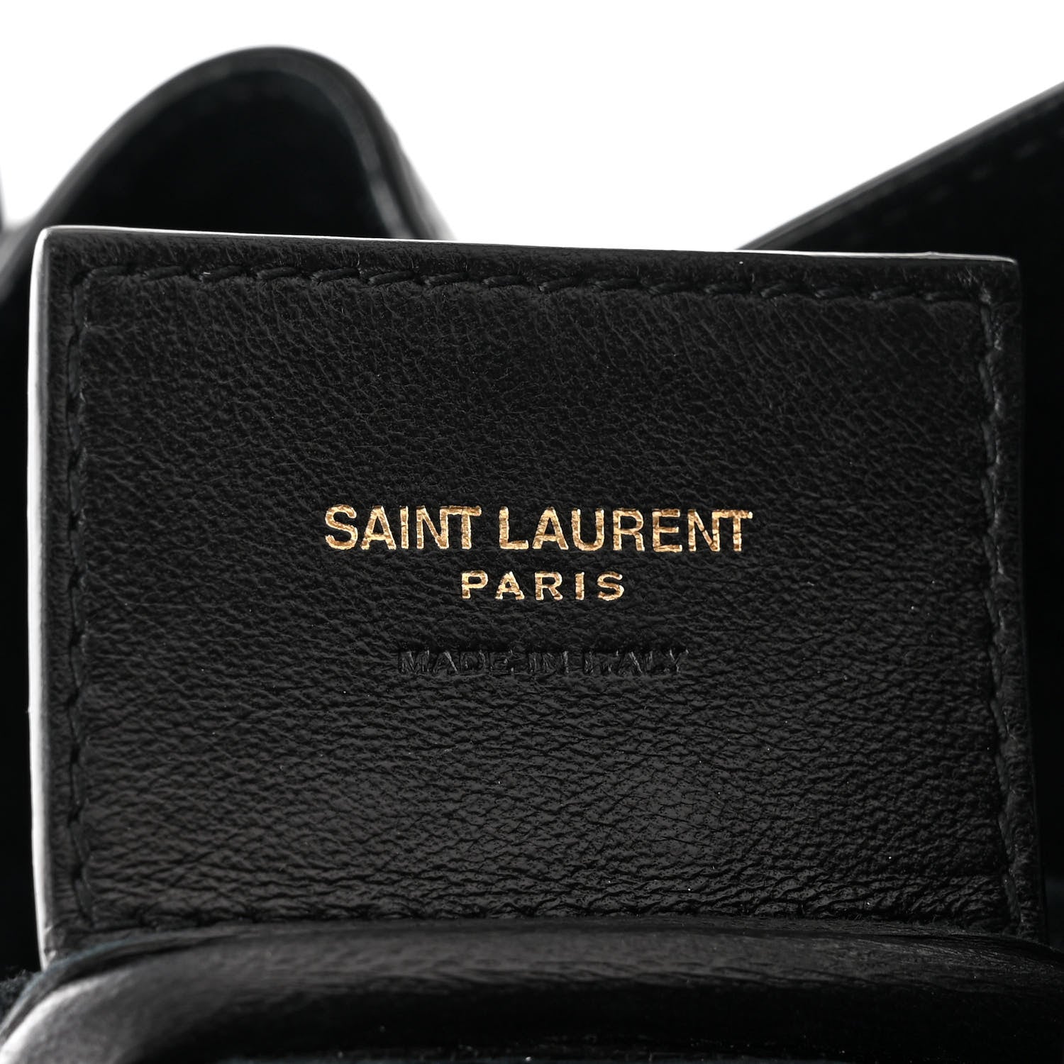 Saint Laurent Smooth Calfskin Paris VII Large Flat Hobo Black 7 of 15