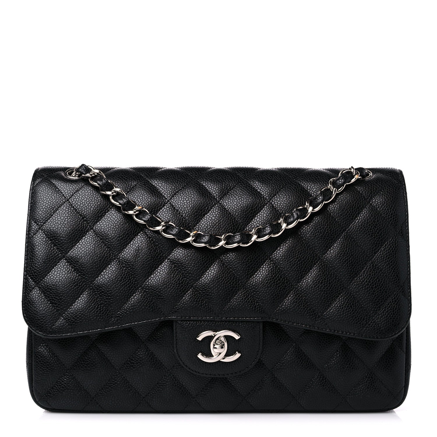 Chanel Caviar Quilted Jumbo Double Flap Black 1 of 15