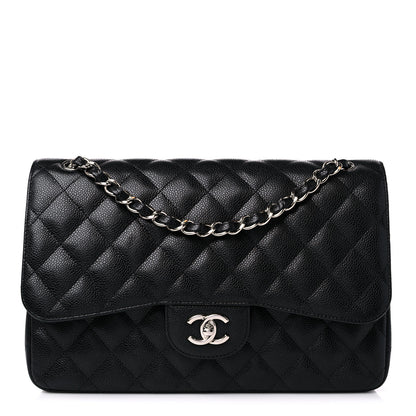 Chanel Caviar Quilted Jumbo Double Flap Black 1 of 15