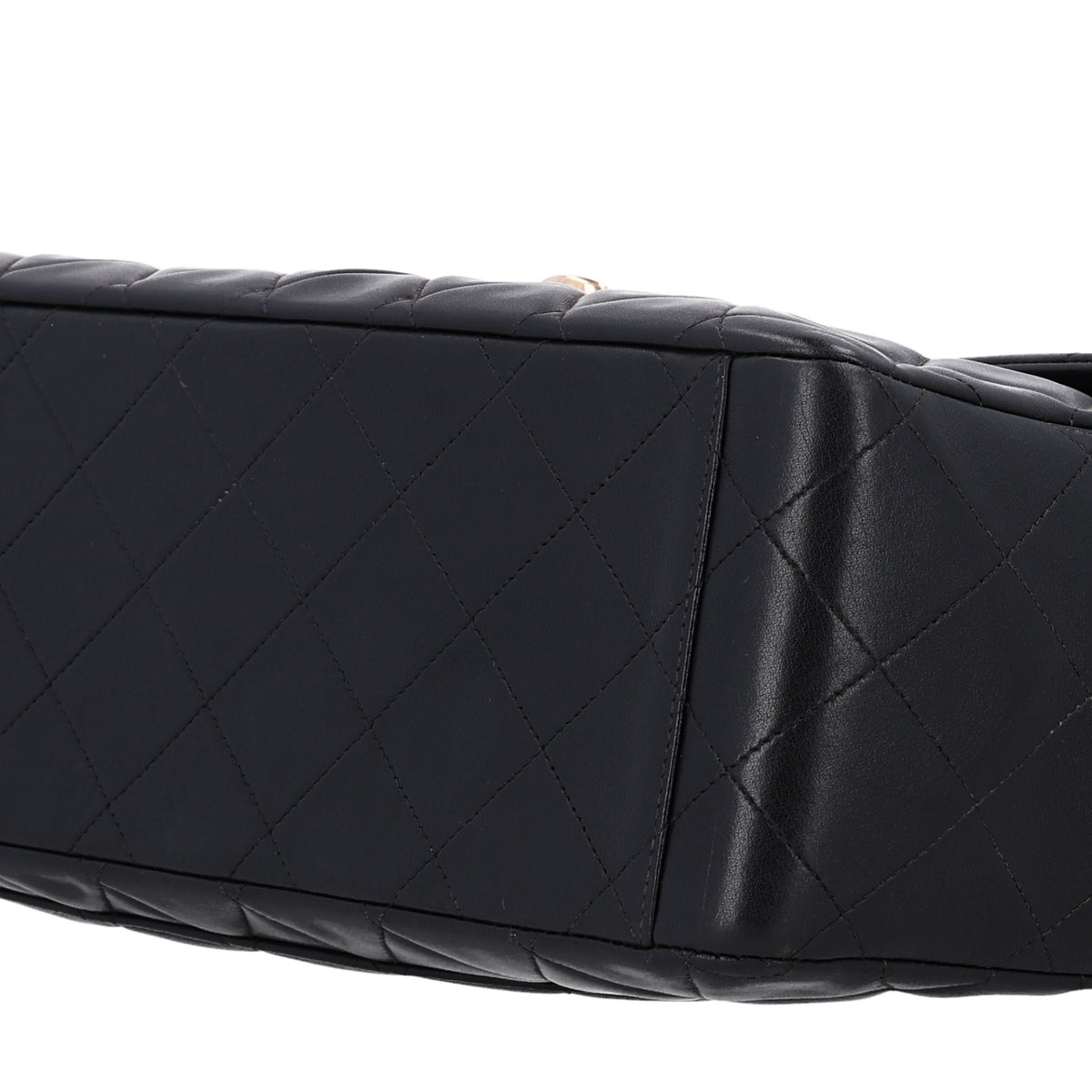Lambskin Quilted XL Jumbo Single Flap Black