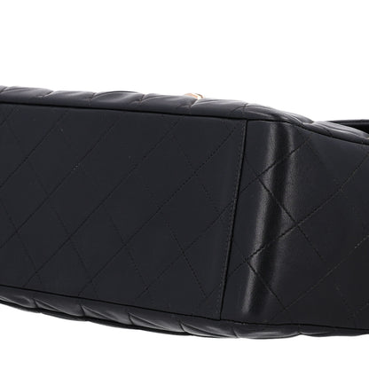 Chanel Lambskin Quilted XL Jumbo Single Flap Black 11 of 12