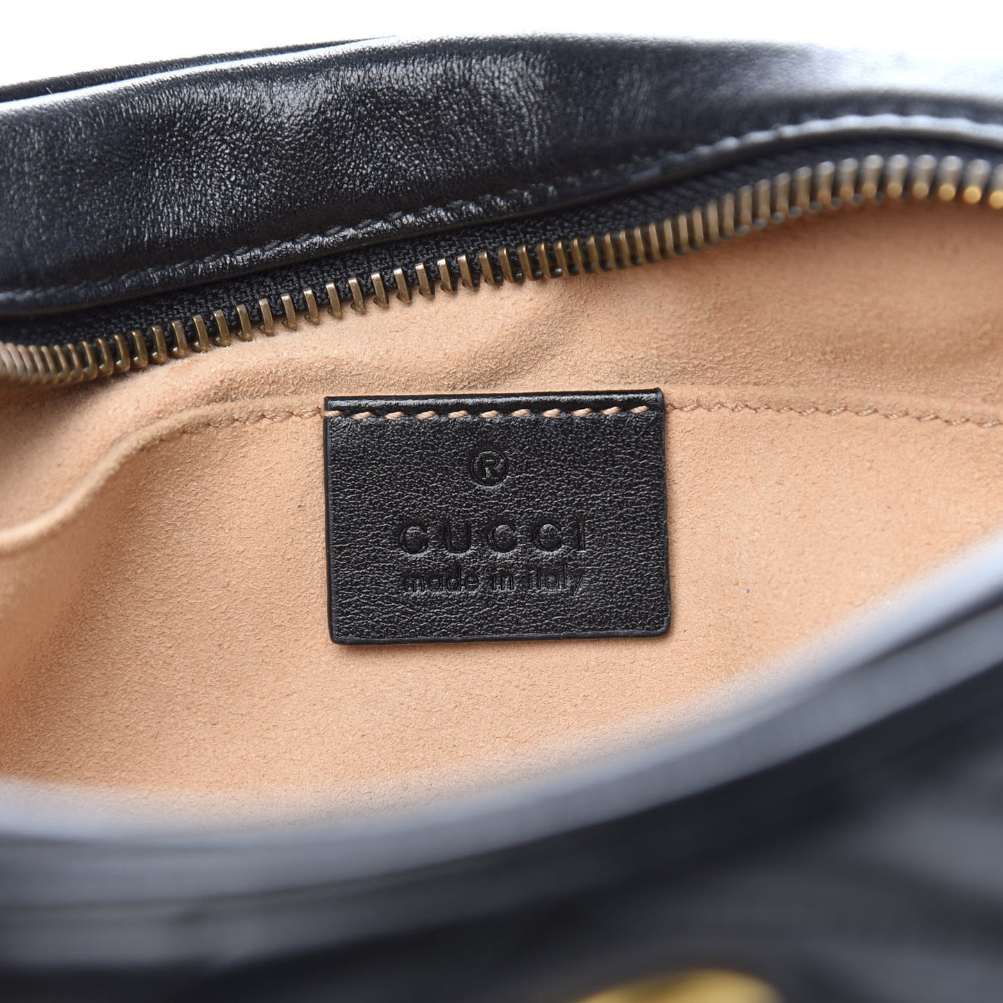 Calfskin Matelasse Mini GG Marmont Chain Shoulder Bag Black