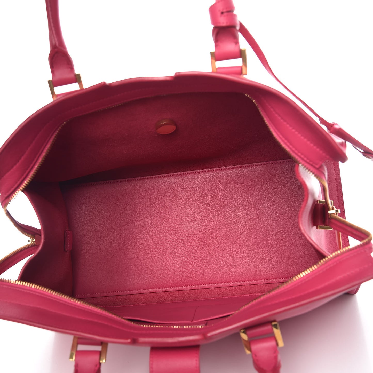 Calfskin Medium Classic Y Cabas Fuchsia