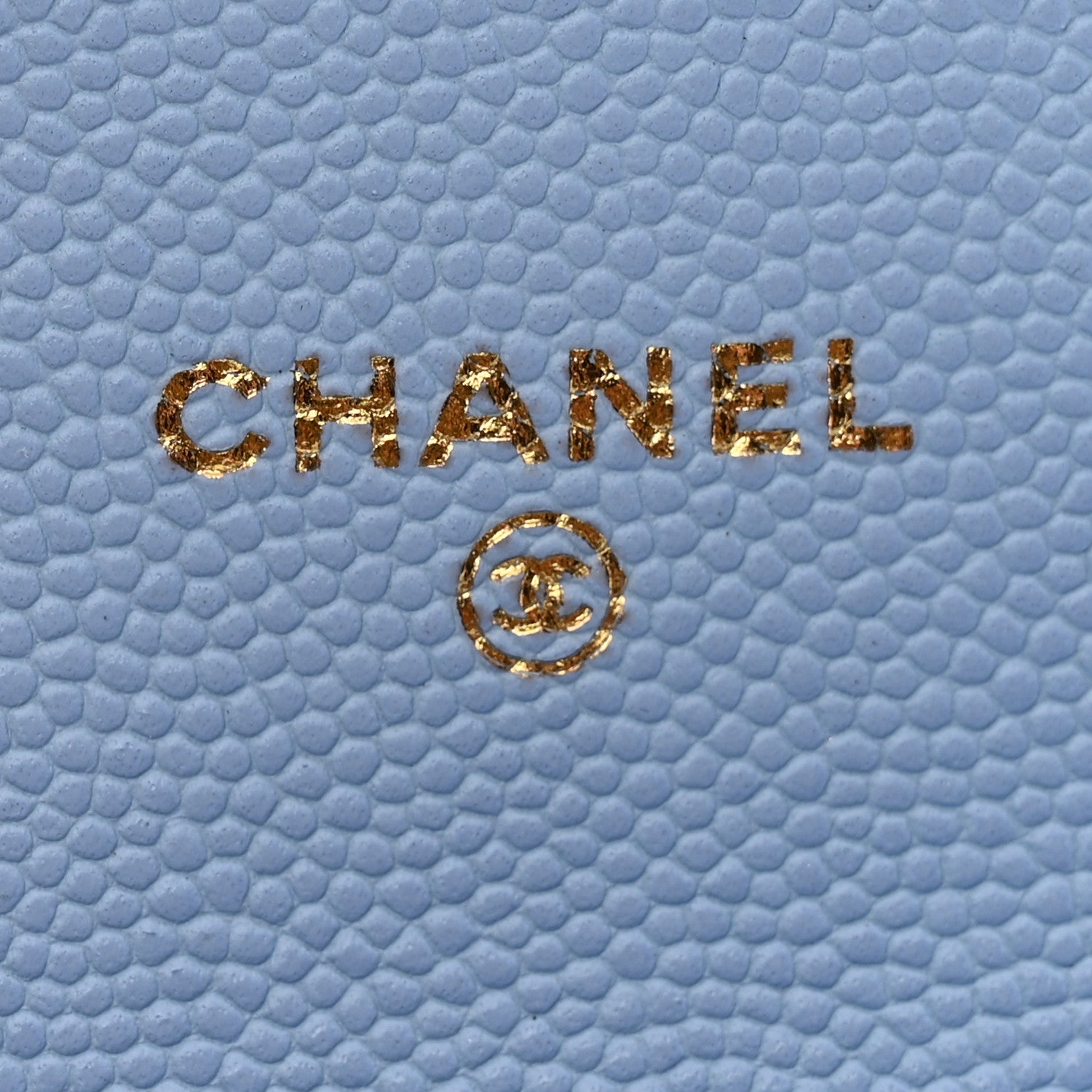 Chanel Caviar Quilted Flap Card Holder Wallet Light Blue 6 of 9