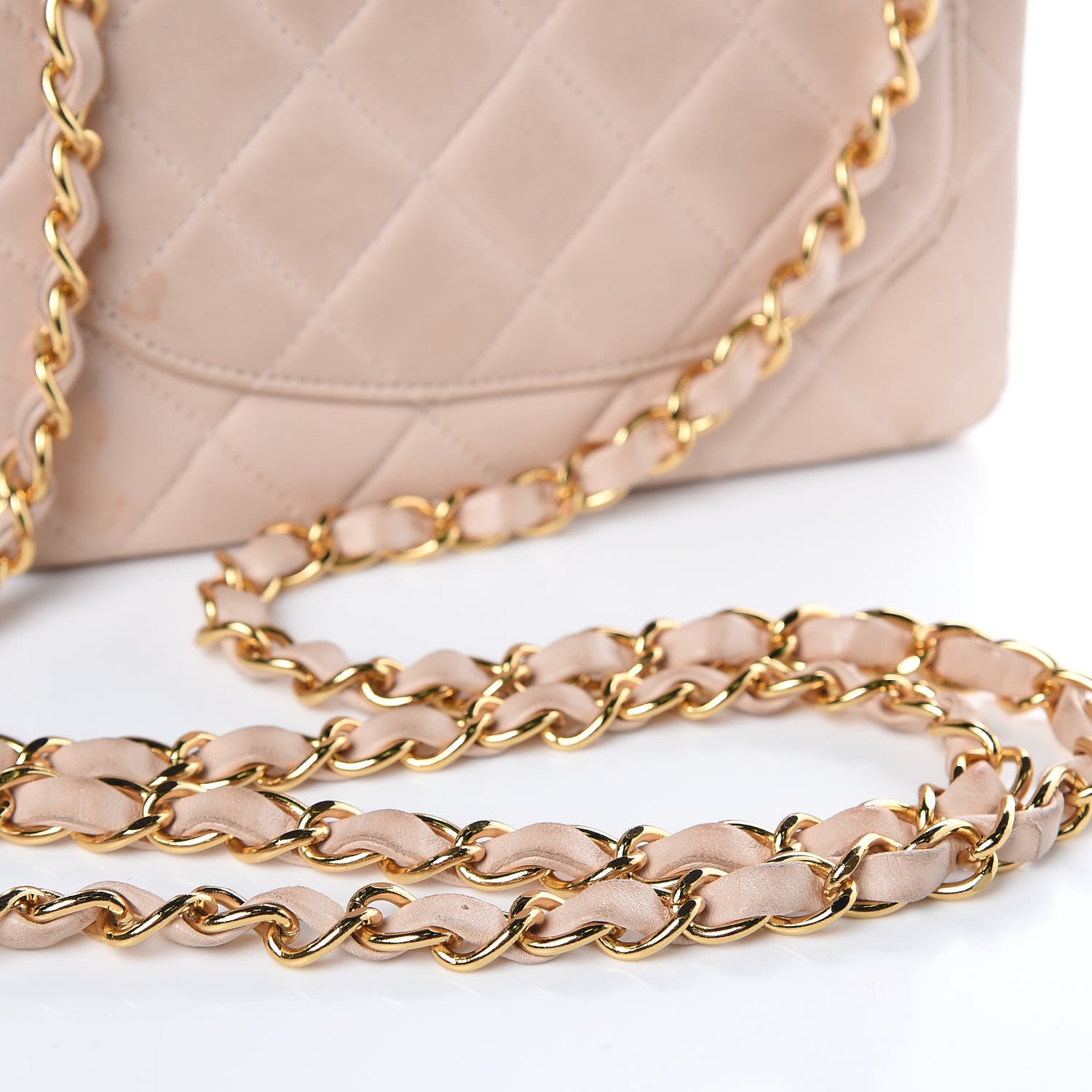 Chanel Lambskin Quilted Mini Square Flap Beige 21 of 21