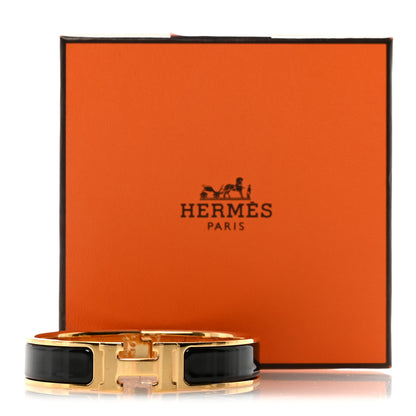 Hermes Enamel Narrow Clic Clac H Bracelet PM Black 5 of 5