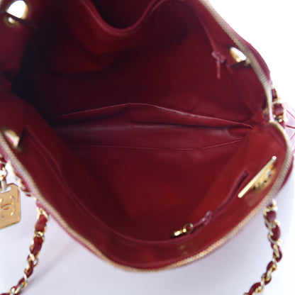 Chanel Lambskin Quilted Shoulder Bag Red 5 of 26