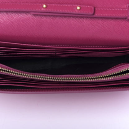 Saint Laurent Grain De Poudre Medium Monogram Kate Satchel Lipstick Fuchsia 5 of 9