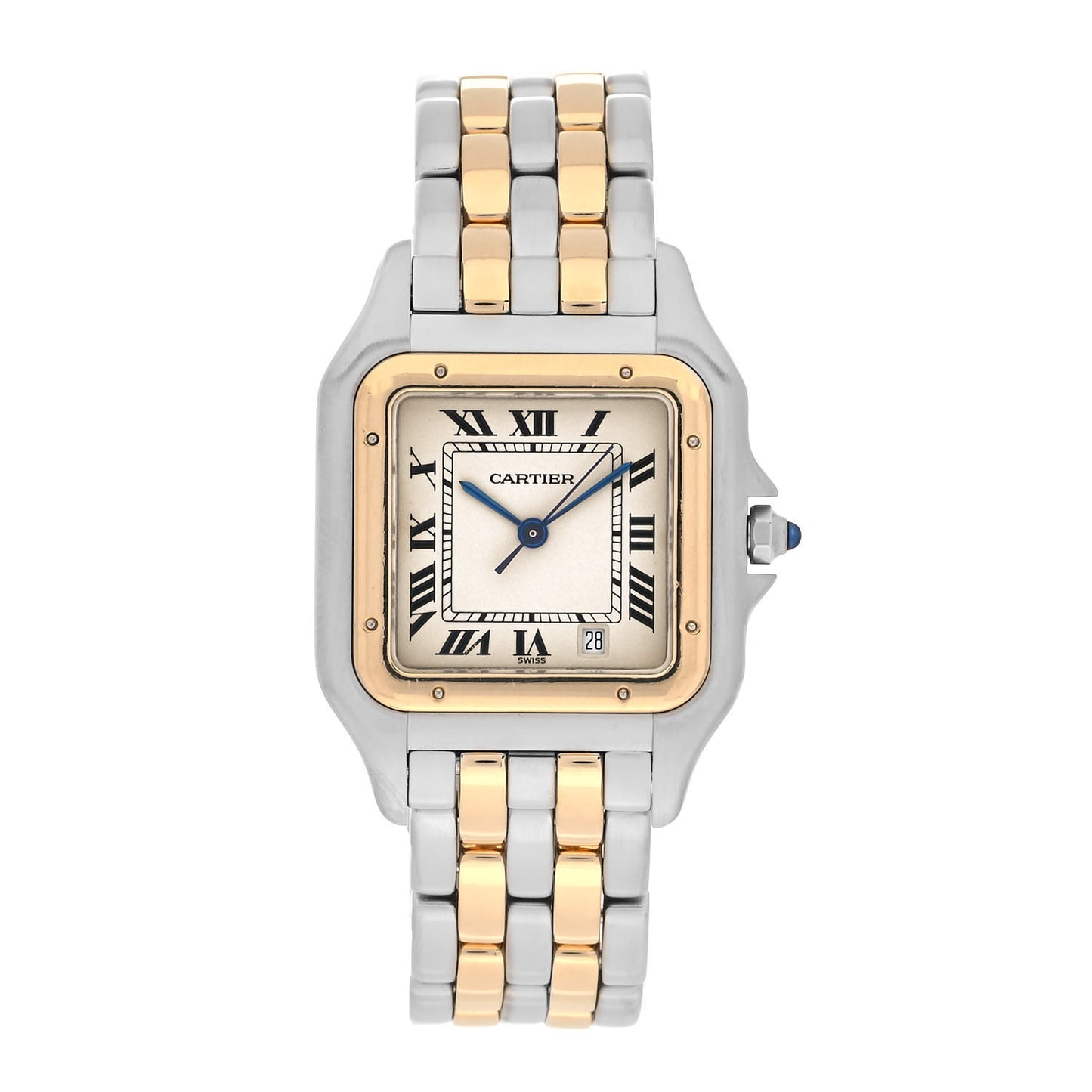 Stainless Steel 18K Yellow Gold 27mm Panthere Quartz Watch