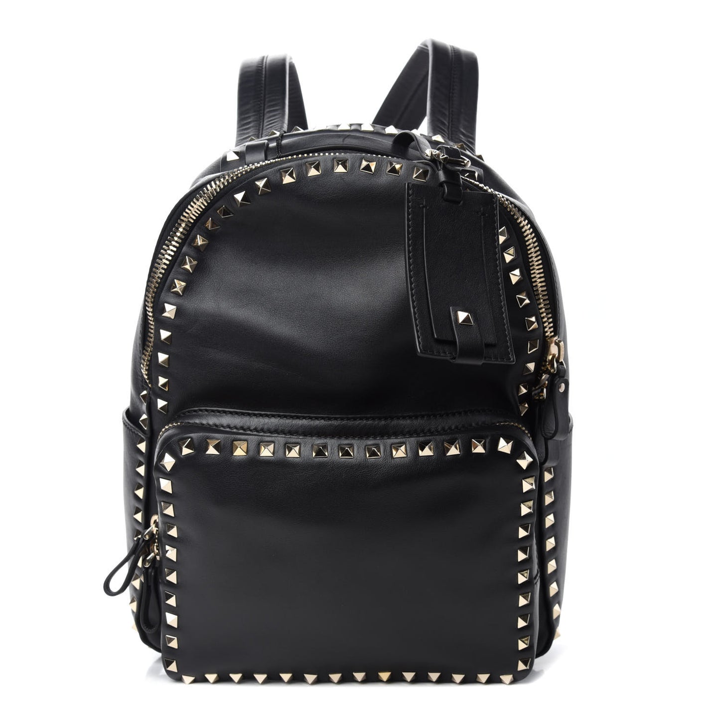 Vitello Medium Rockstud Backpack Black