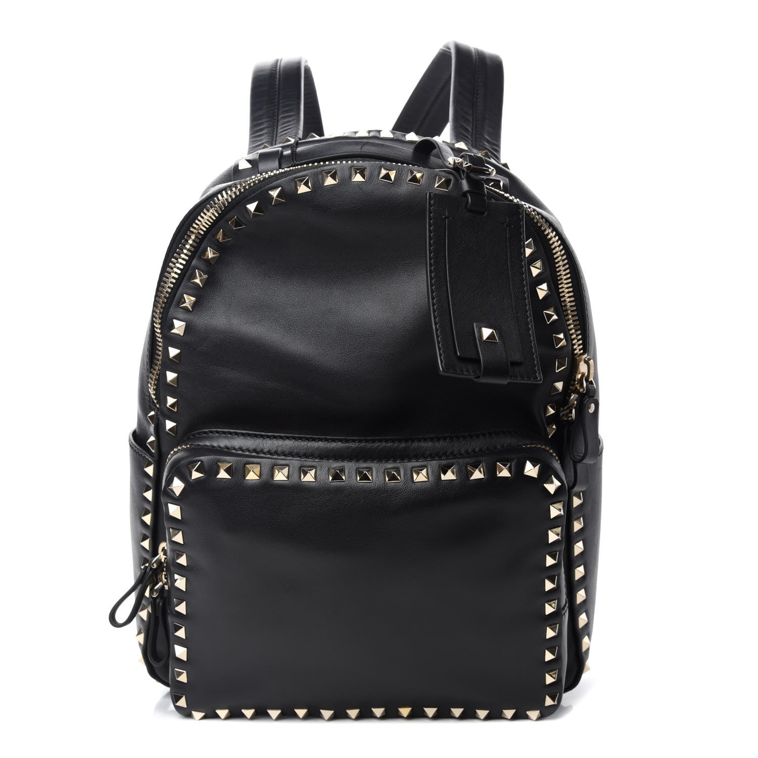 Valentino Garavani Vitello Medium Rockstud Backpack Black 1 of 10