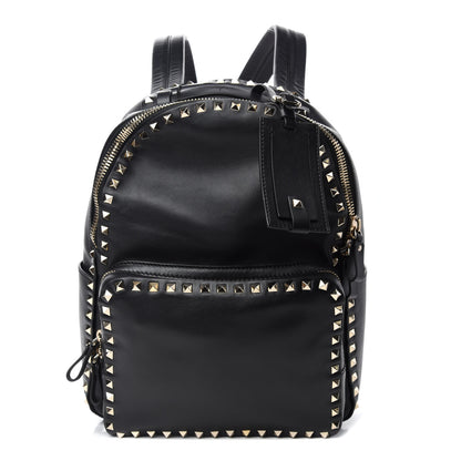 Valentino Garavani Vitello Medium Rockstud Backpack Black 1 of 10