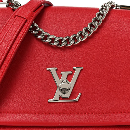 Louis Vuitton Calfskin Lockme II Chain Bag BB Rubis 6 of 9