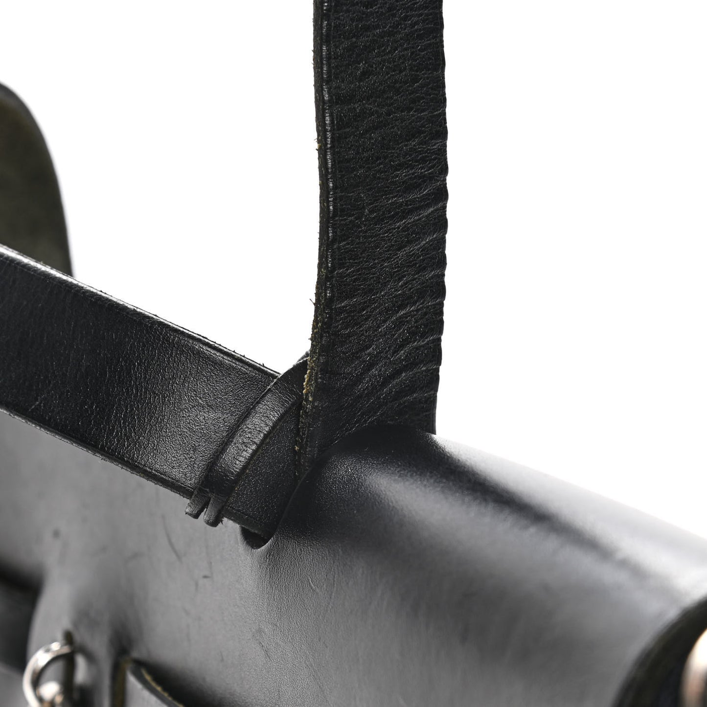 Toile Vache Calfskin Herbag 30 PM Black