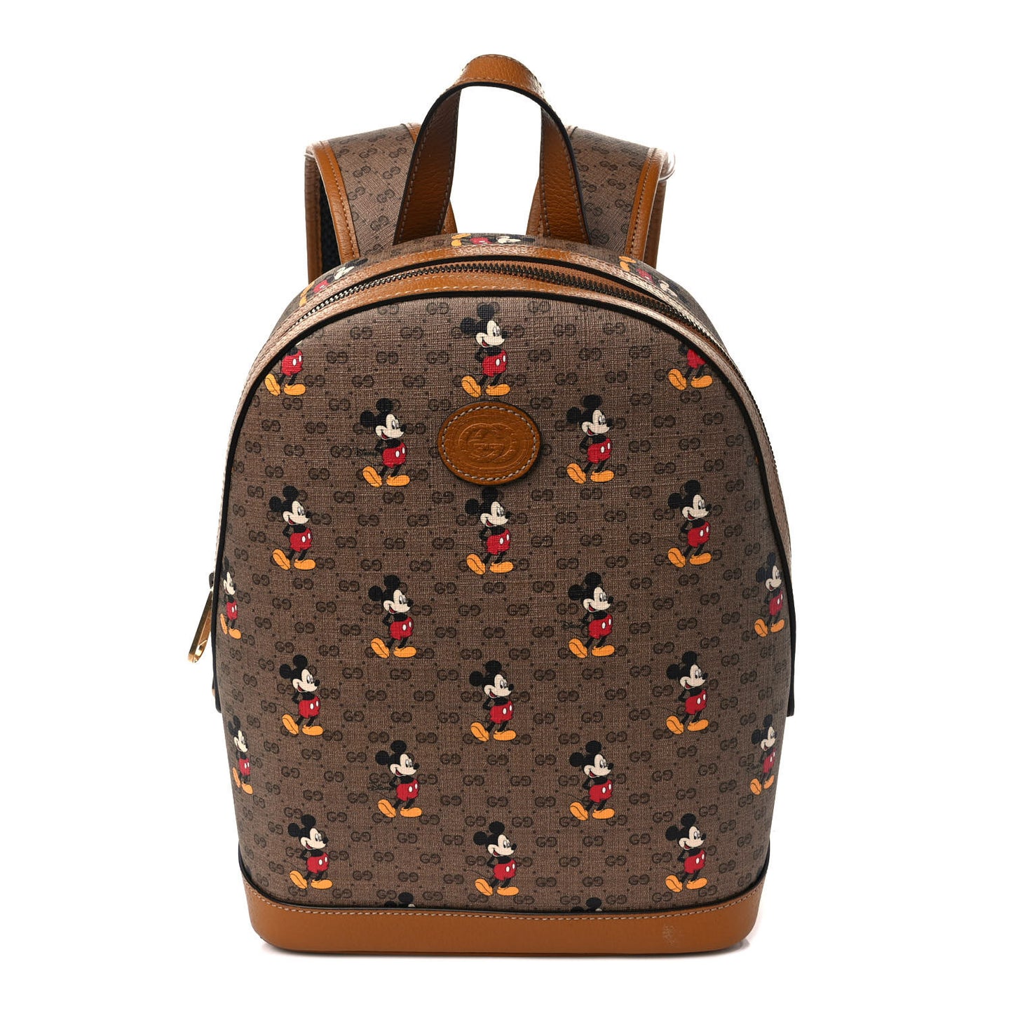 X DISNEY Mini Vintage GG Supreme Monogram Mickey Mouse Small Dome Backpack Beige Vintage Sun Oil
