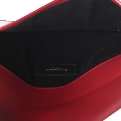 Saint Laurent Grain De Poudre Uptown Pouch Red 5 of 8