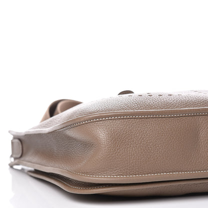 Hermes Taurillon Clemence Evelyne III PM Etoupe 8 of 10