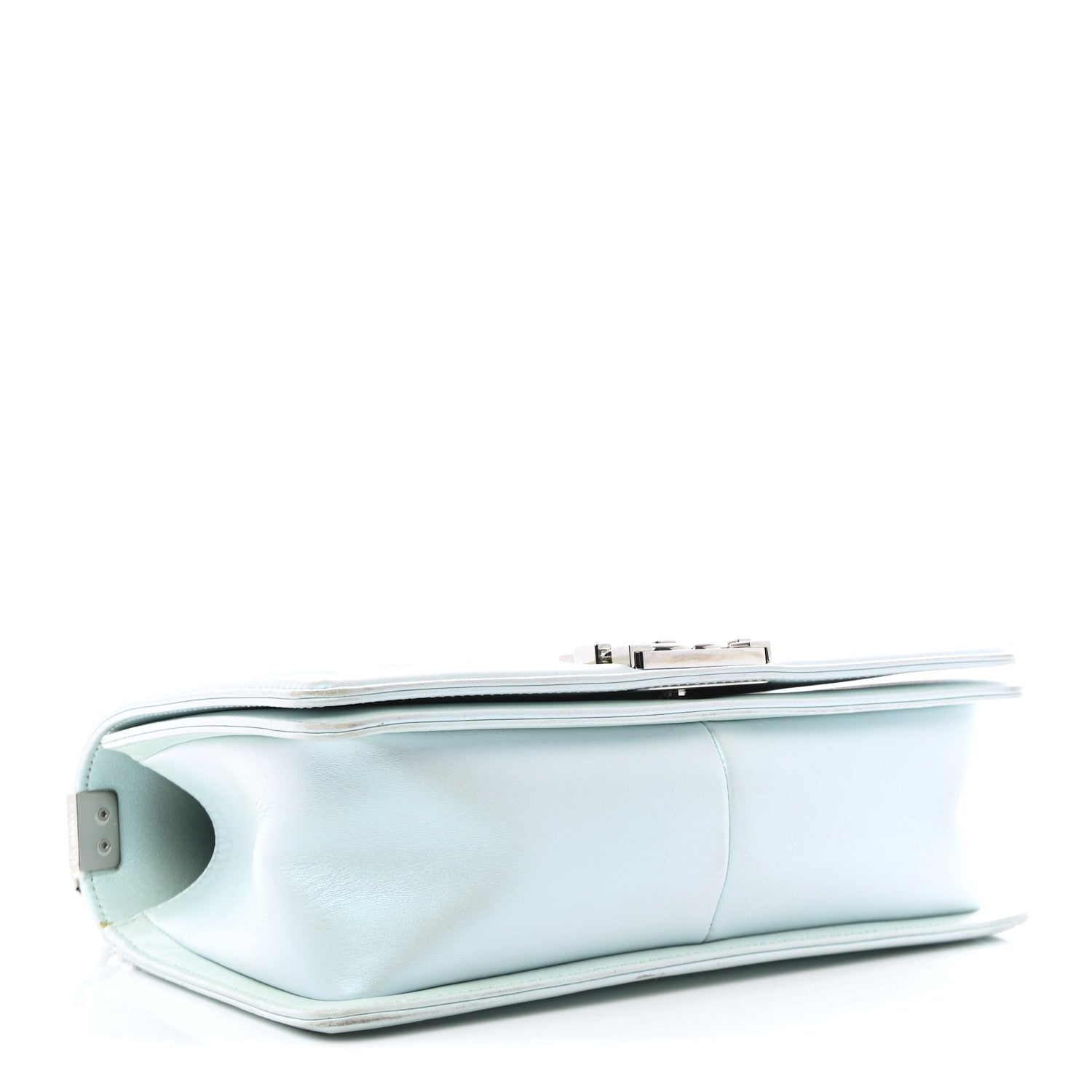 Chanel Iridescent Lambskin Chevron Quilted Medium Boy Flap Turquoise 8 of 27