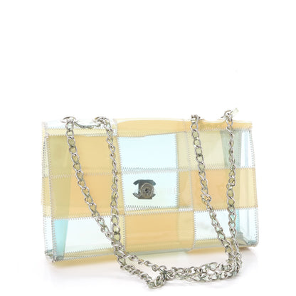 Chanel PVC Stitched Flap Beige Light Blue 3 of 13