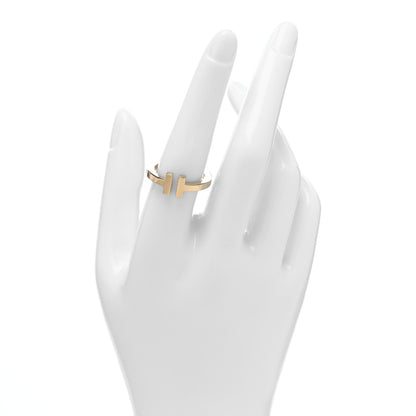 Tiffany 18K Yellow Gold T Square Ring 57 8 2 of 4