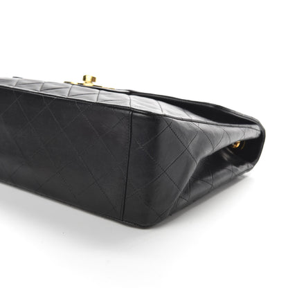 Chanel Lambskin Quilted XL Jumbo Single Flap Black 9 of 10