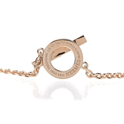 Hermes 18K Rose Gold Diamond Finesse Bracelet ST 4 of 5