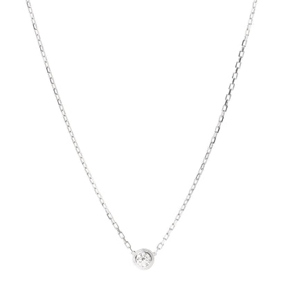 Cartier 18K White Gold Diamond LM D'Amour Pendant Necklace 1 of 5
