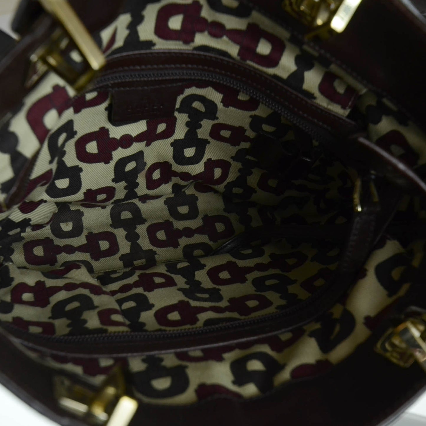 Guccissima Small Punch Tote Chocolate Brown