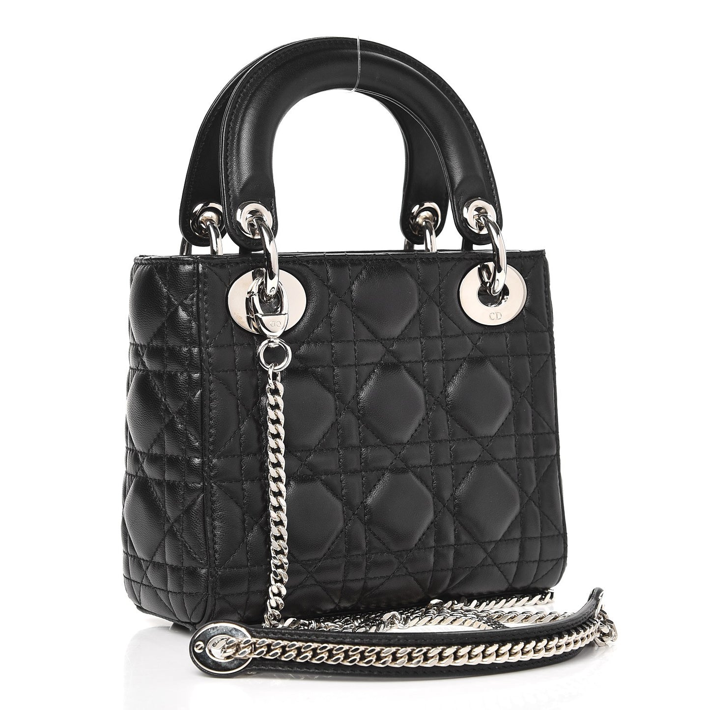 Lambskin Cannage Mini Lady Dior Black