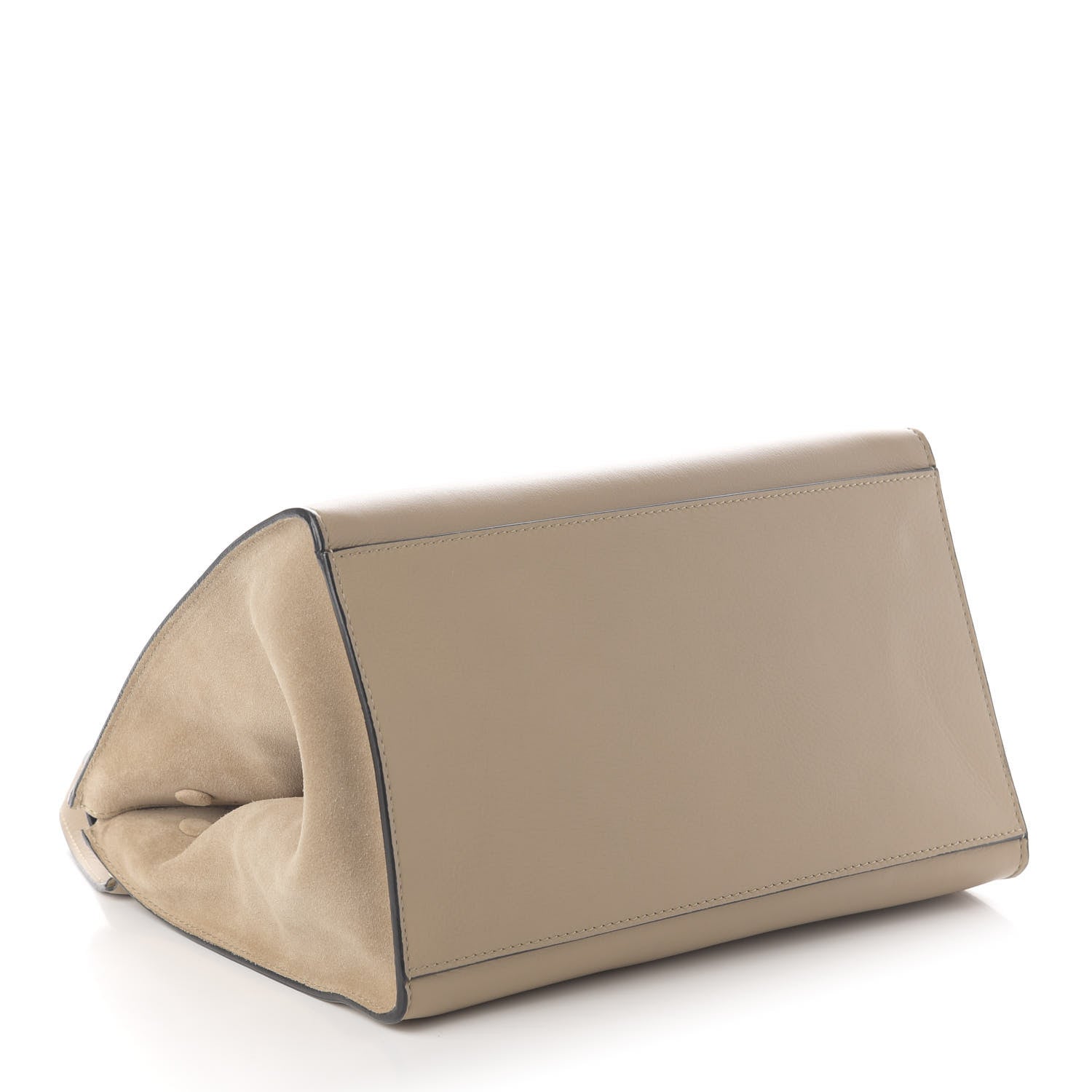 Celine Smooth Calfskin Suede Medium Trapeze Sahara 5 of 10