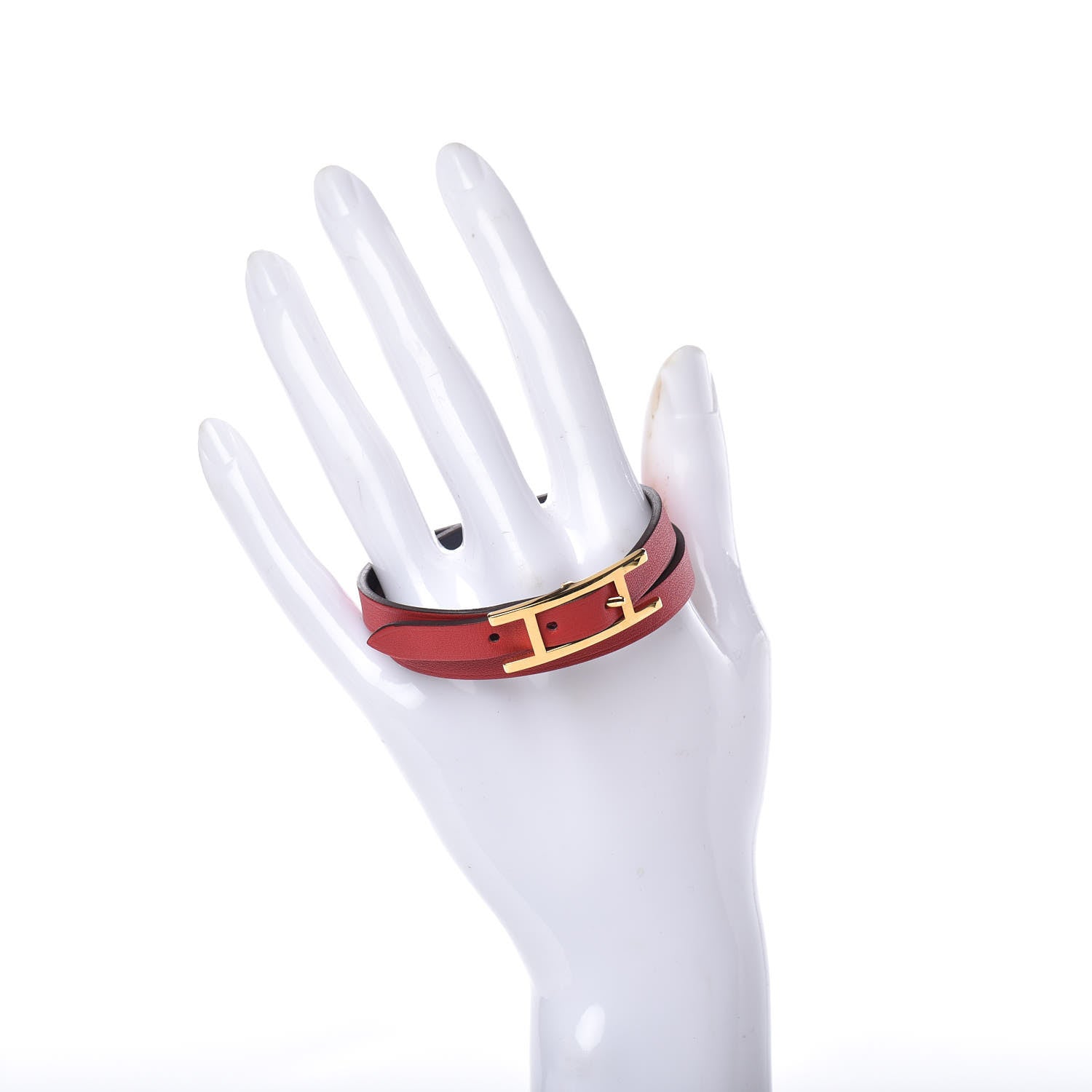 Hermes Swift Behapi Double Tour Bracelet T3 Rouge De Coeur Bleu Indigo 2 of 7