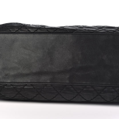 Chanel Iridescent Calfskin Extra Large Just Mademoiselle Bowling Bag Black 13 of 15