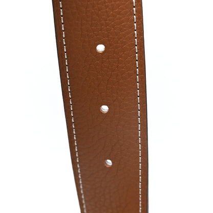 Hermes Box Togo H Belt 105 42 Black Gold 4 of 5