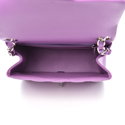 Chanel Lambskin Quilted Mini Square Flap Purple 5 of 13