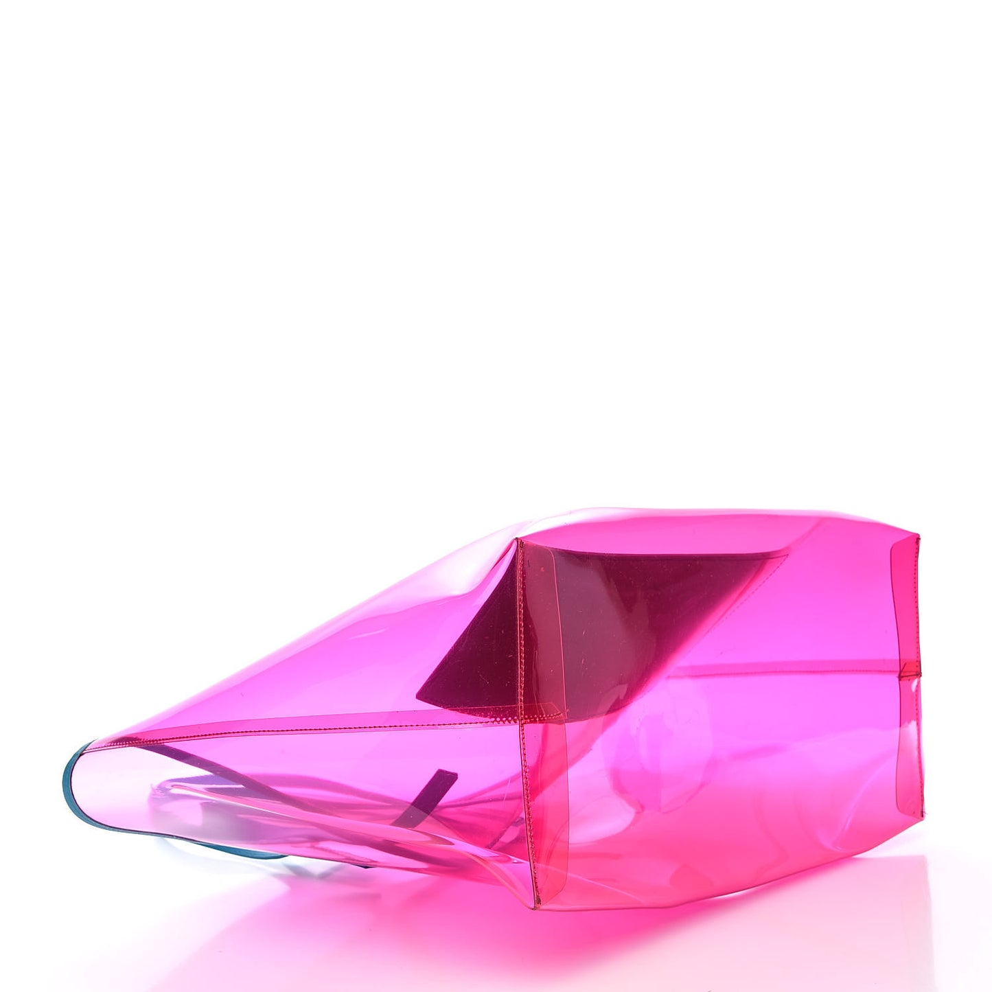 Vinyl Calfskin 90s Logo Tote Pink Blue