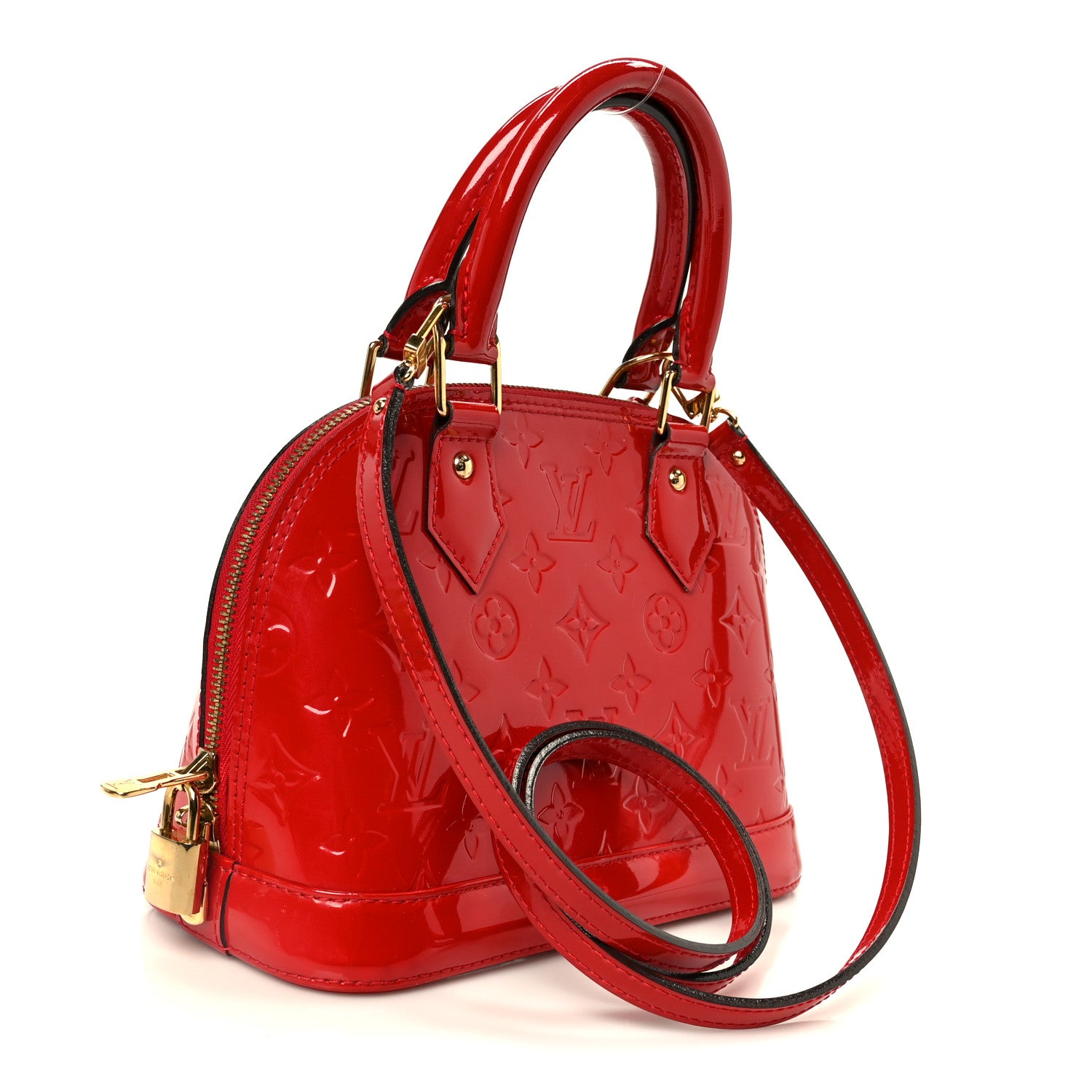 Louis Vuitton Vernis Alma BB Cherry 3 of 10