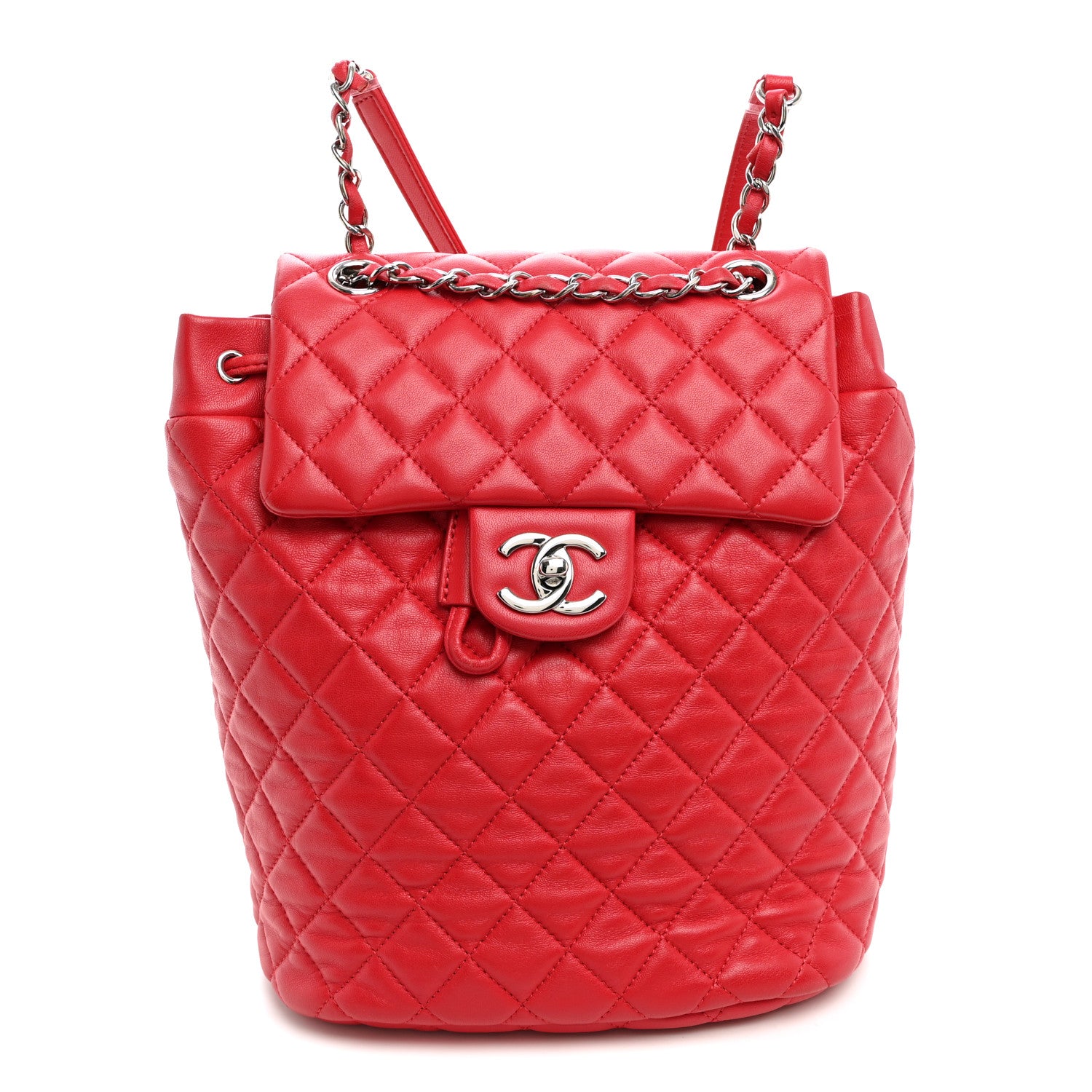 Chanel Lambskin Quilted Small Urban Spirit Backpack Red 1 of 10