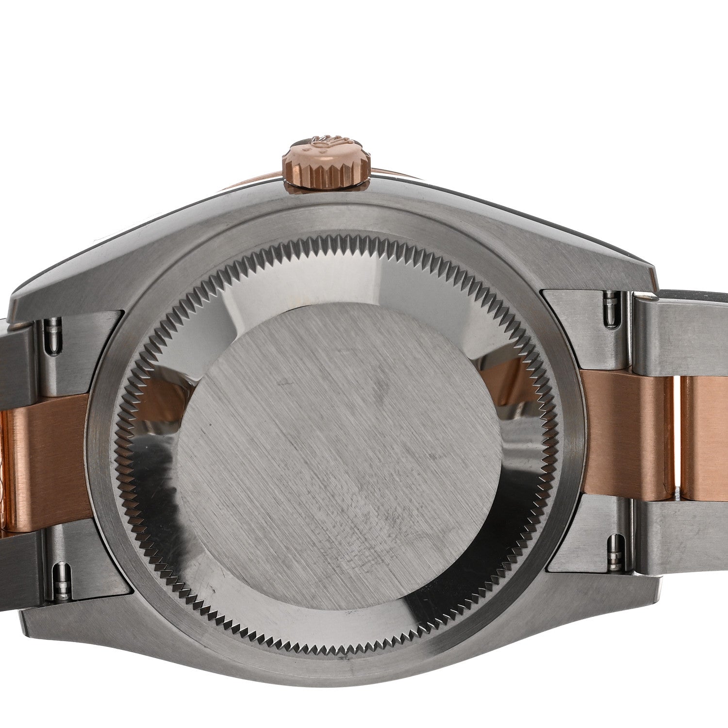 Rolex Stainless Steel 18K Everose Gold Diamond 36mm Oyster Perpetual Datejust Watch Silver Fluted 126231 4 of 5