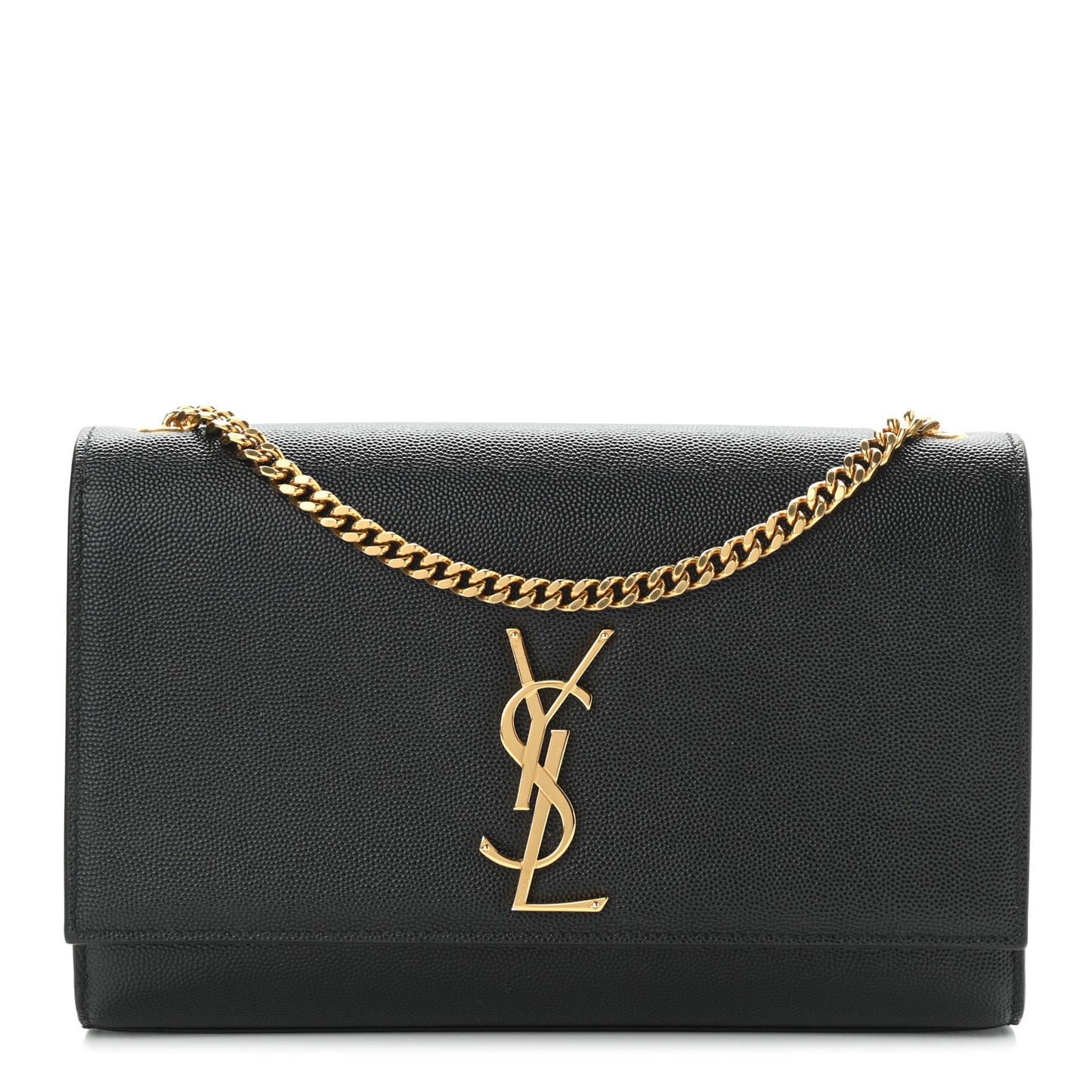 Grain De Poudre Medium Classic Monogram Kate Satchel Black