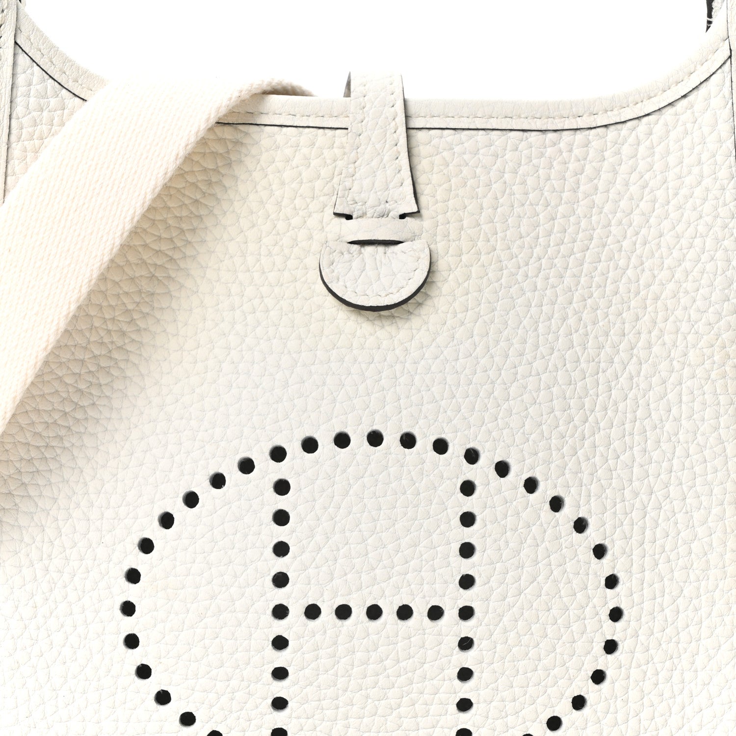 Hermes Taurillon Clemence Evelyne TPM New White 7 of 10