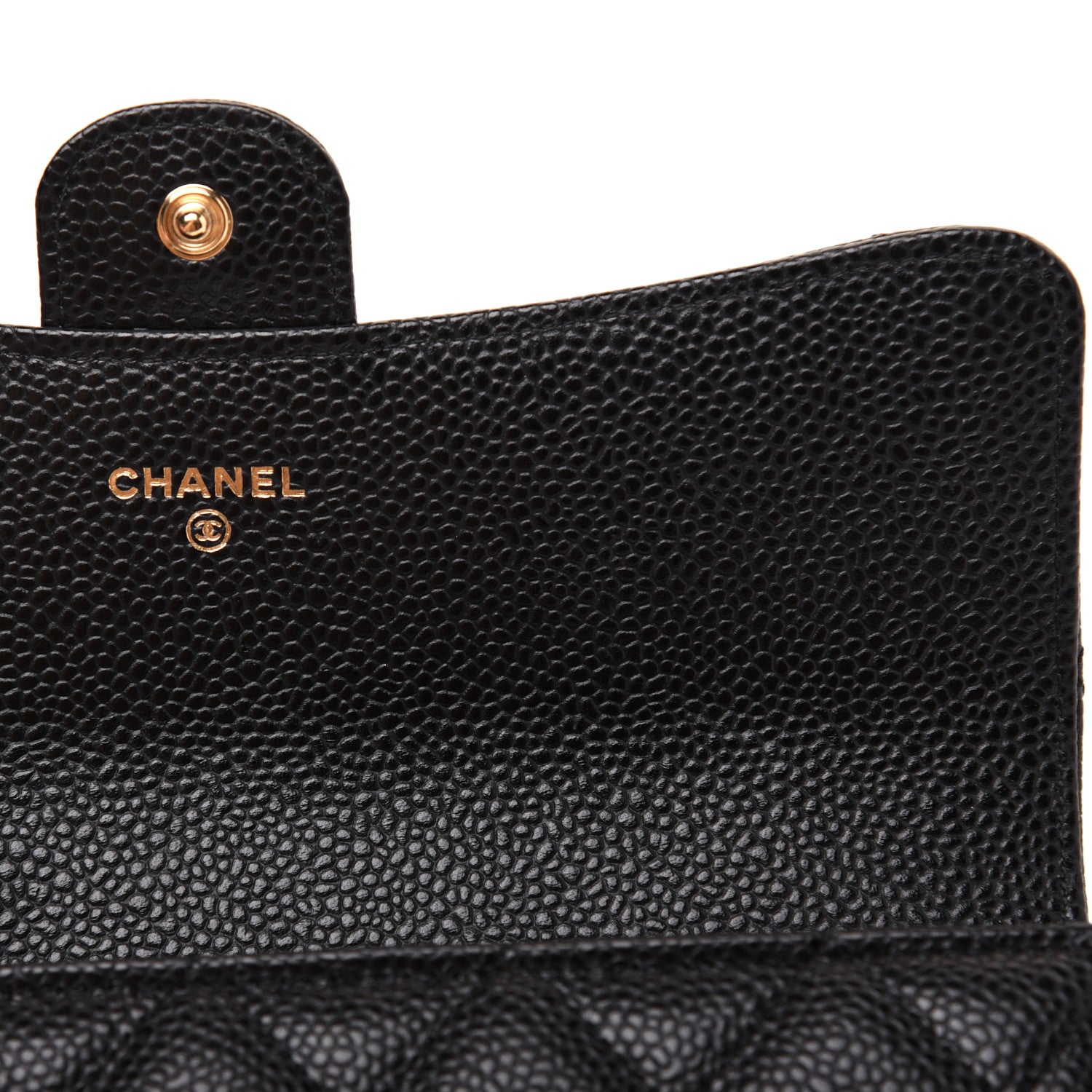 Chanel Caviar Quilted Large Gusset Flap Wallet Black 11 of 14