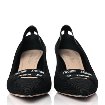 Christian Dior Fabric J'Adior Ribbon Pumps 37 Black 2 of 9