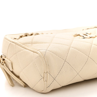 Chanel Caviar Quilted Small In & Out Camera Case White 8 of 12