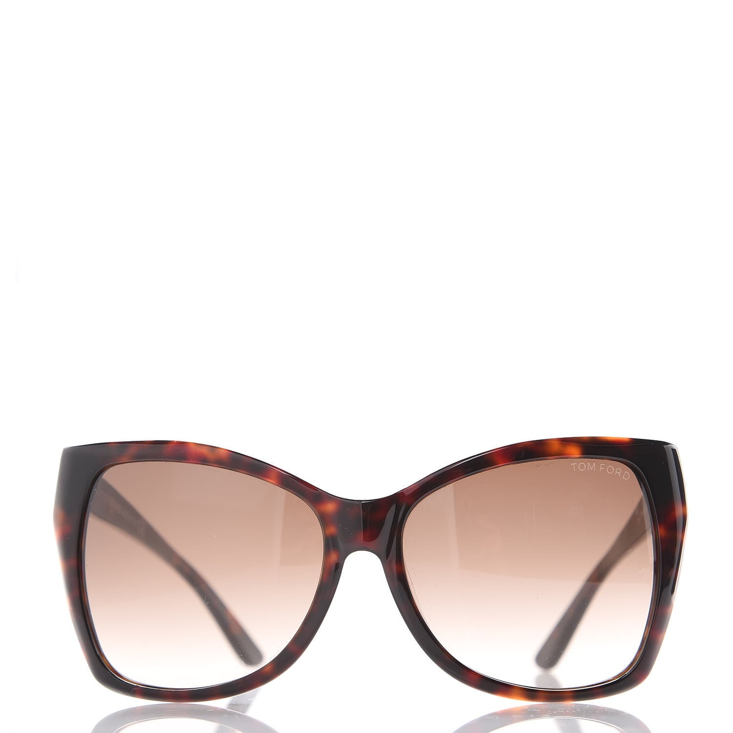 Tom Ford Carli Oversize Square Cateye Sunglasses TF295 Havana Brown 4 of 7