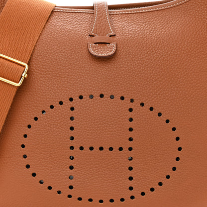 Hermes Taurillon Clemence Evelyne III PM Gold 8 of 11